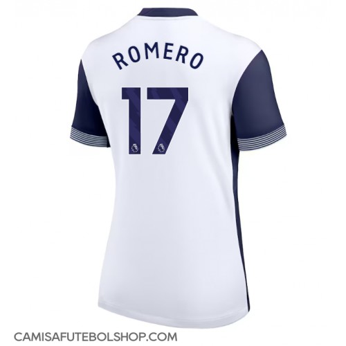 Camisa de time de futebol Tottenham Hotspur Cristian Romero #17 Replicas 1º Equipamento Feminina 2024-25 Manga Curta